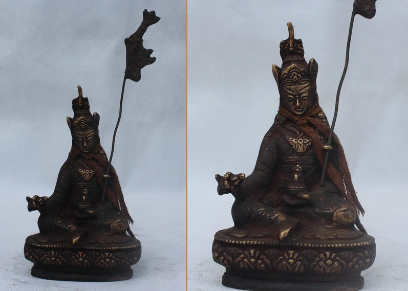 

shitou 002436 Tibet Tibetan Buddhism Monastery Bronze Guru Padmasambhava Rinpoche Seat Statue