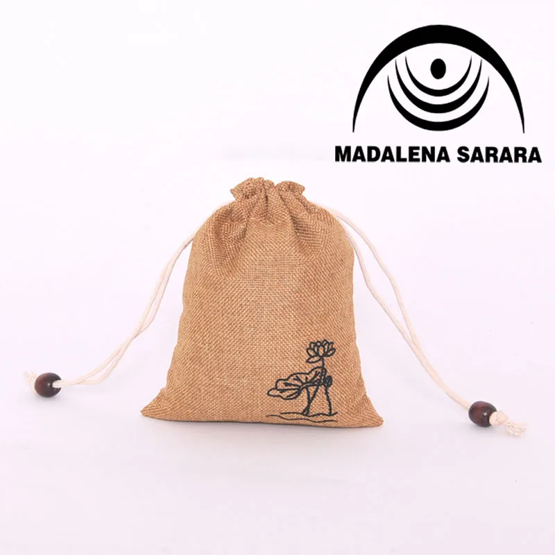 Hessian Lenin Pouches 11x14cm Jewelry Bag Storage Good Quality 20pcs/lot | Украшения и аксессуары