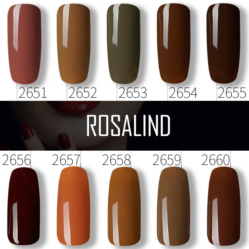 Коричневый ROSALIND RB серии фототерапии лаки для ногтей легко удалить окружающей среды масло для ногтей 10 мл