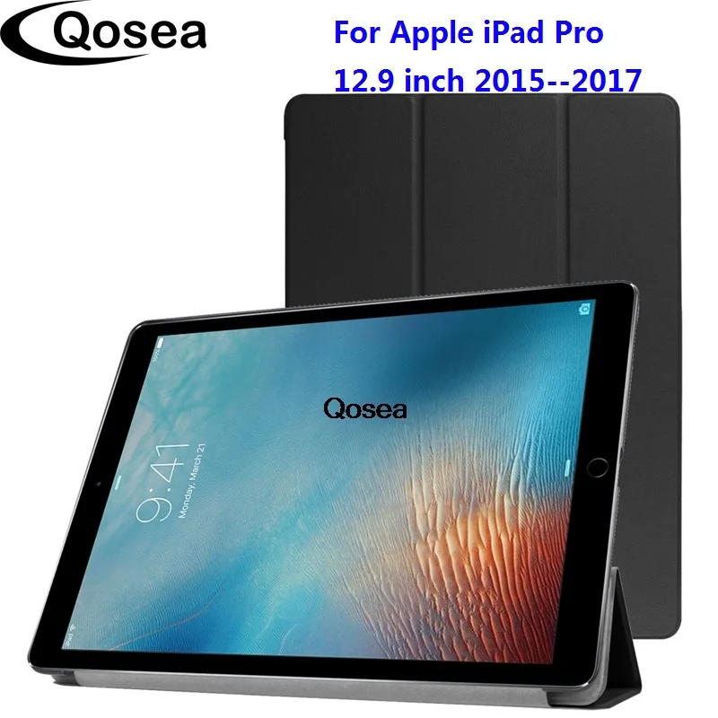 Qosea новый для Apple iPad Pro 12 9 дюймов класса люкс из искусственной кожи смарт-чехол с