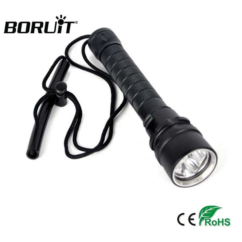 

BORUiT S1 3 XML L2 Scuba Diving FlashLight Underwater 50M Warm White Waterproof Torch Outdoor LED Flash Light Diver Lantern