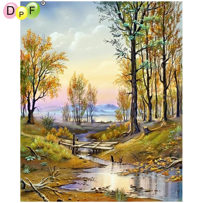 DPF Dead trees dried up 5D diamond mosaic square home decor embroidery painting cross stitch needlework crafts |