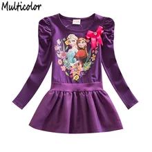 Новое платье для девочек Лето г. крутая Одежда для девочек с любовью платье принцессы Эльзы и Анны вечерние платья для костюмированной вечеринки на заказ для девочек Vestido