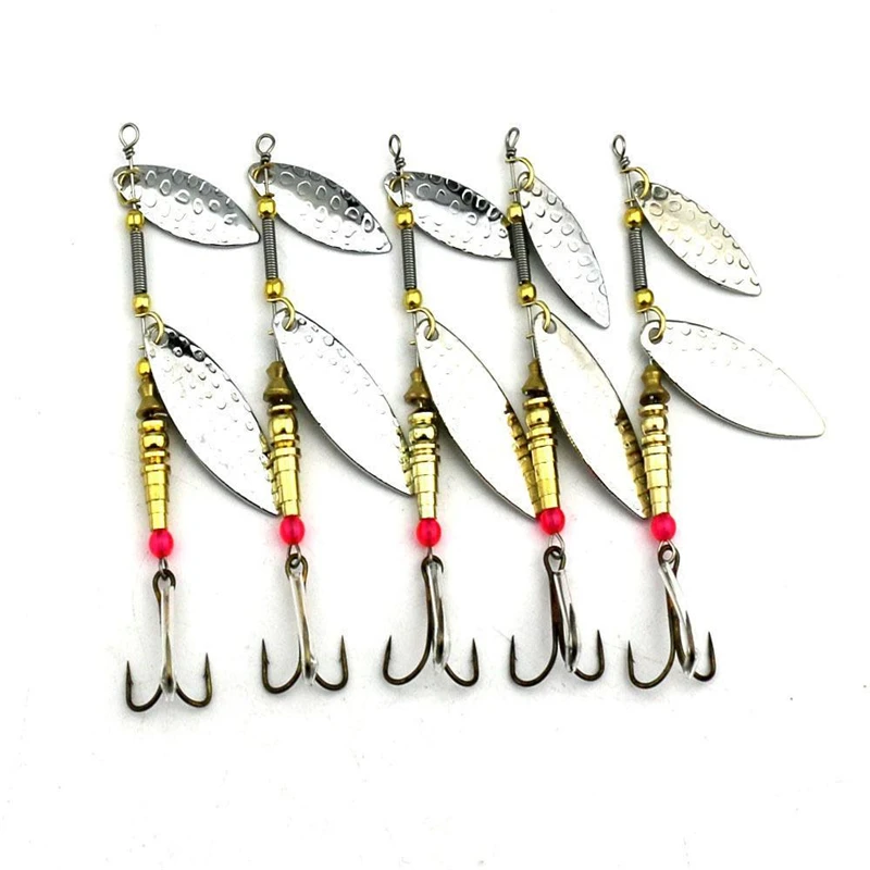  Hot Sale Noise Sequins False Bait Copper Fishing Lures Rotary Bait  Spoon Bait Fishing Tackle 