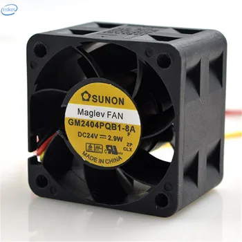 

Sunon GM2404PQB1-8A Computer Double Ball Bearing Cooling Fan DC 24V 2.9W 0.16A 4028 40*40*28mm 3 Wires