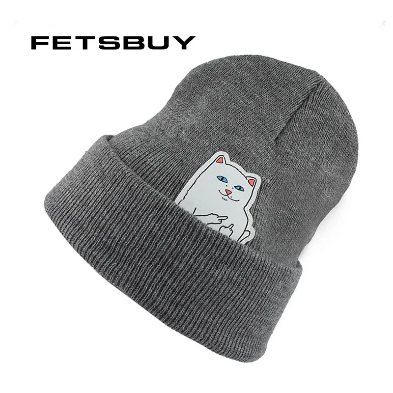 

FETSBUY New Fashion Woman'S Warm Woolen Knit Winter Hats Knitted Fur Cap For Woman Sooner State Letter Skullies & Beanies Gorros