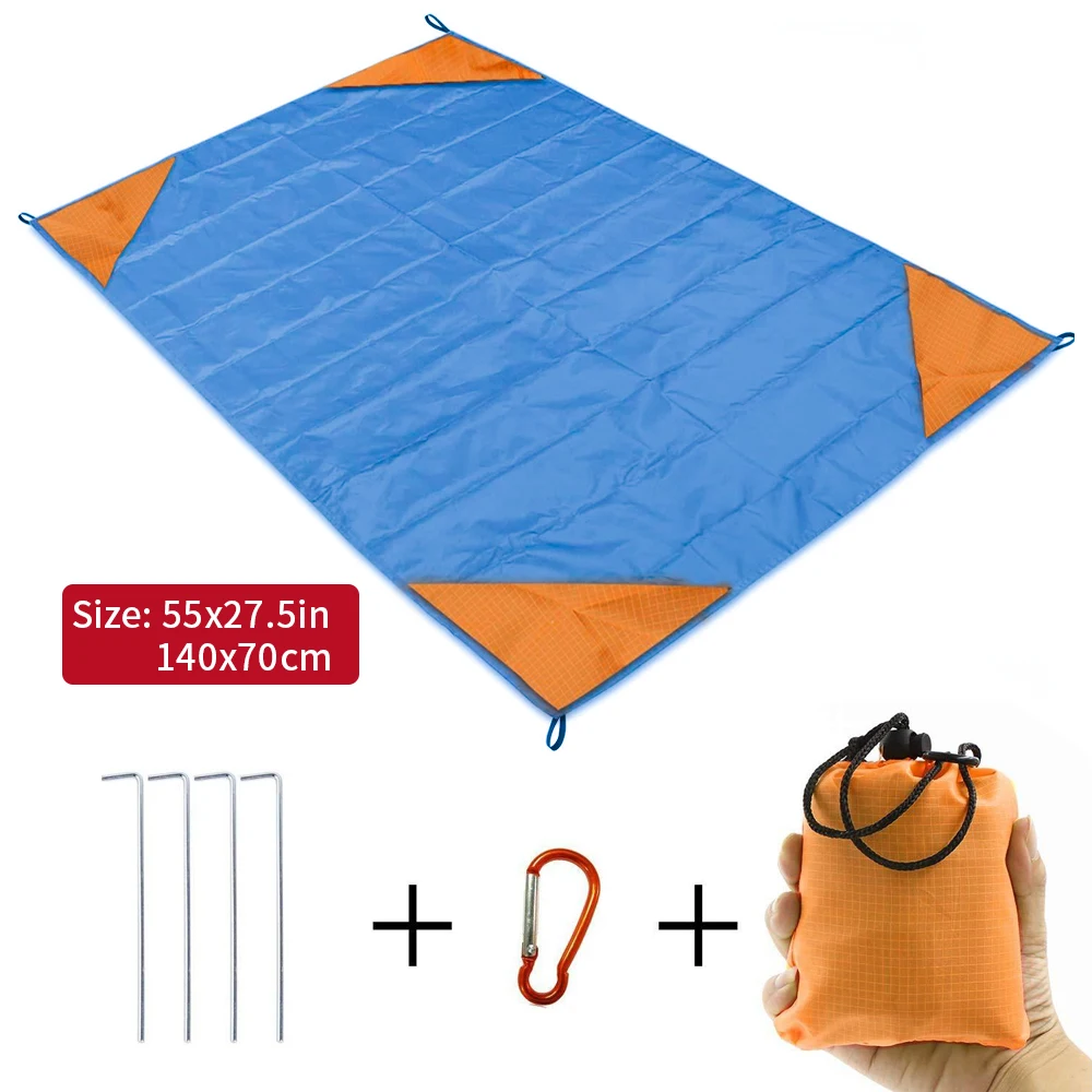 Multifunction Outdoor Beach Blanket Camping Mat Picnic Blanket Waterproof Portable Foldable Beach Mat - Color: 5