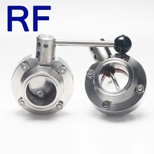 RF 1 pc 2" Pull Handle Butterfly Valve SS304 Sanitary Stainless Steel Tri Clamp Ferrule Type For Homebrew Diary