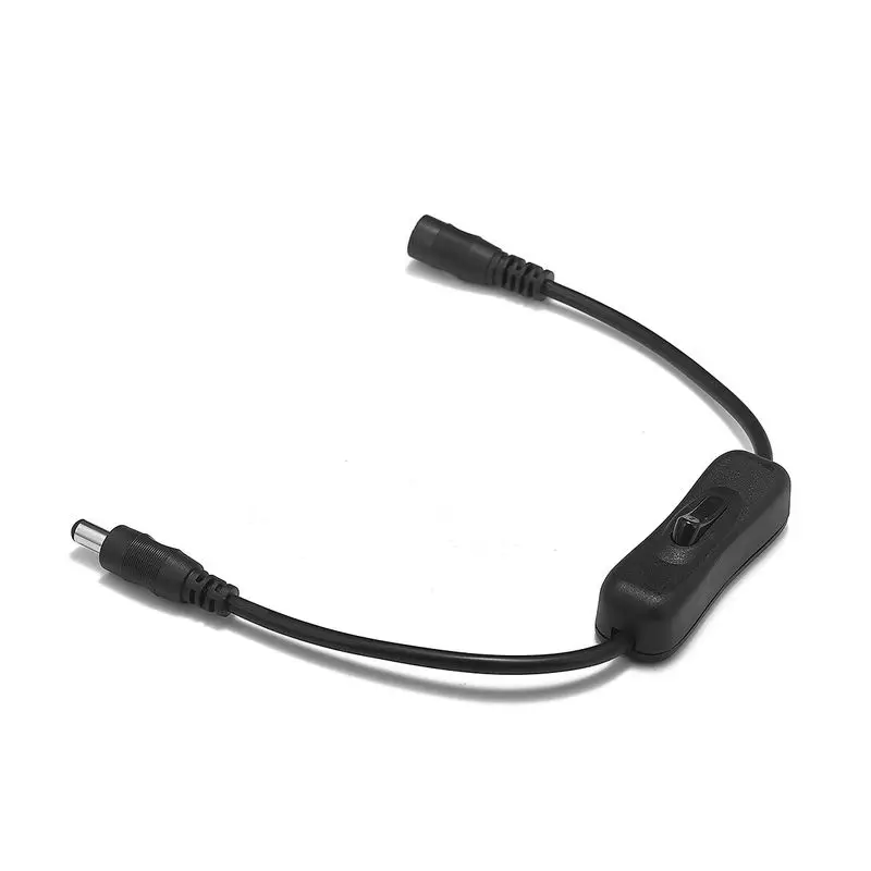 

5.5mm x 2.1mm DC 12V Jack Connector ON/OFF Switch Power Extension Cable For Solar Panel LED Strip Lamp Bulb Light CCTV Camera