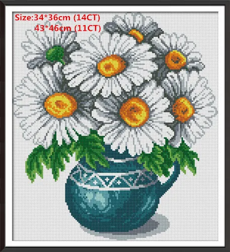 Wild chrysanthemum Наборы для вышивания крестиком наборы для вышивания рукоделия водорастворимые канвы Наборы для вышивания крестиком Вышивальная нить фирмы DMC Joy Sunday - Цвет: Wild chrysanthemum