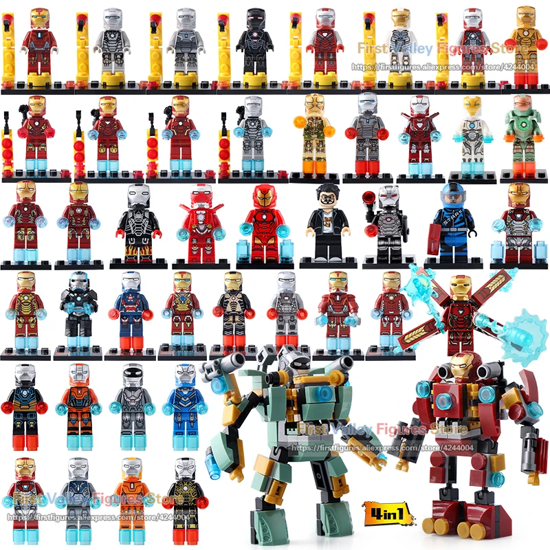 

DR.TONG Super Heroes Legoing Avengers Figure Iron Man Iron Patriot Ultron Collection Building Blocks Bricks Toys for Children