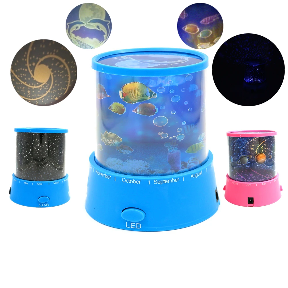 rotating fish night light