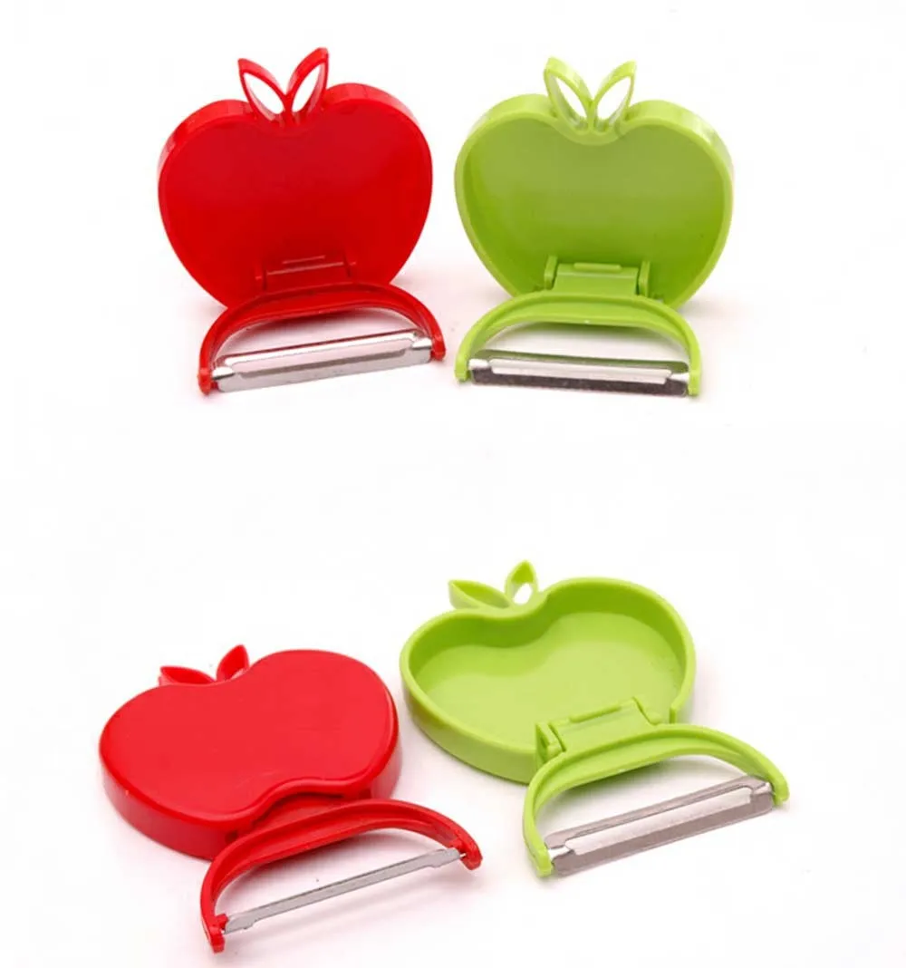 4 штуки в партии Мини Портативный нож складной фрукты Ножи овощей для фруктов яблок нож для груши пластиковый очиститель гаджеты Кухня