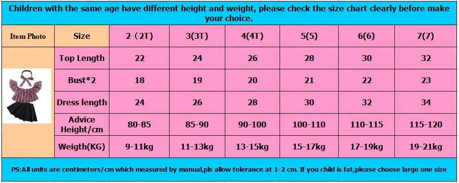 Doz438 Комплекты одежды для девочек Летняя мода в полоску с открытыми плечами футболки+ юбка набор От 2 до 7 лет комплекты детской одежды детский комплект одежды