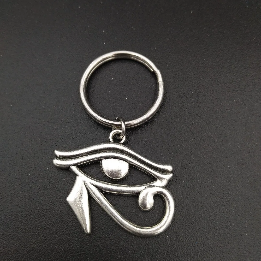Alloy Metal Egyptian Eye of Horus Pendant Keychain Stainless Steel