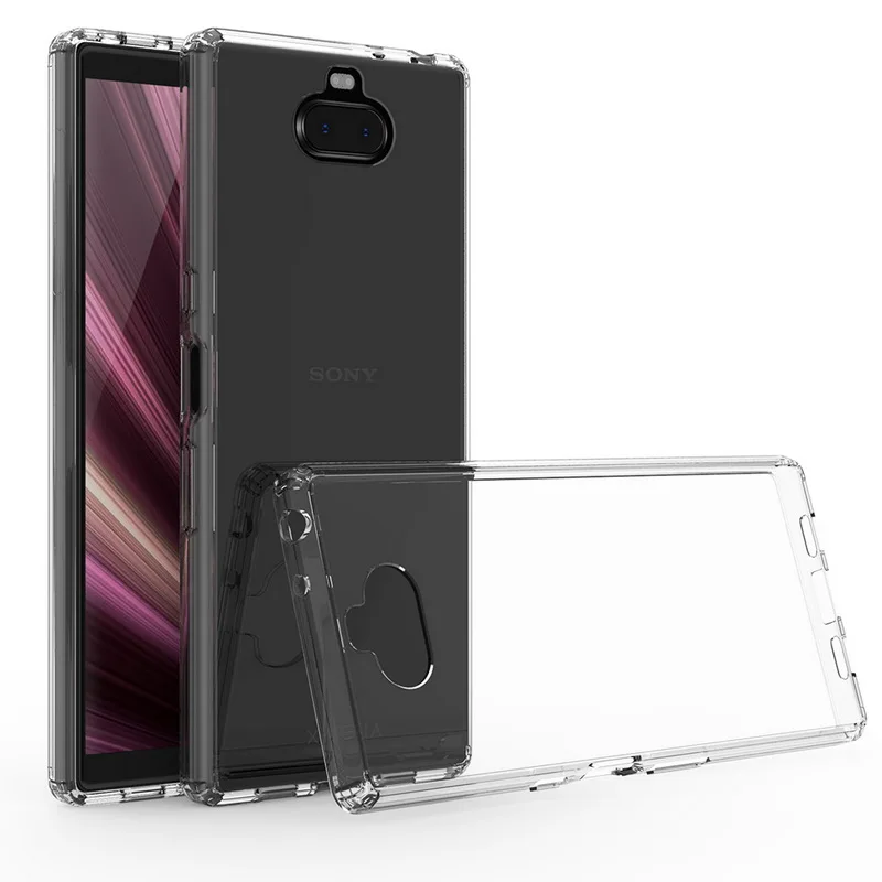 Для sony Xperia 10 прозрачный чехол противоударный ТПУ+ жесткий акриловый задняя крышка для sony Xperia 10 Plus 10 Plus телефонные чехлы бампер - Цвет: clear