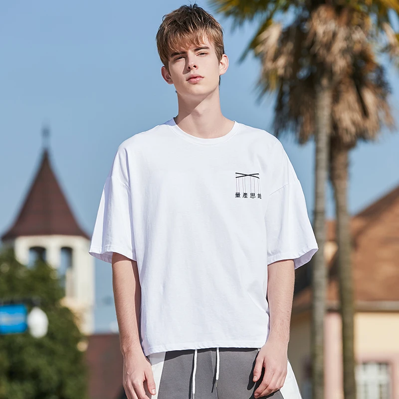 

Pioneer Camp 2019 Hip Hop T Shirt Solid Style Harajuku Streetwear Short Sleeve Tops Tees Loose-Fit fat ADT902080