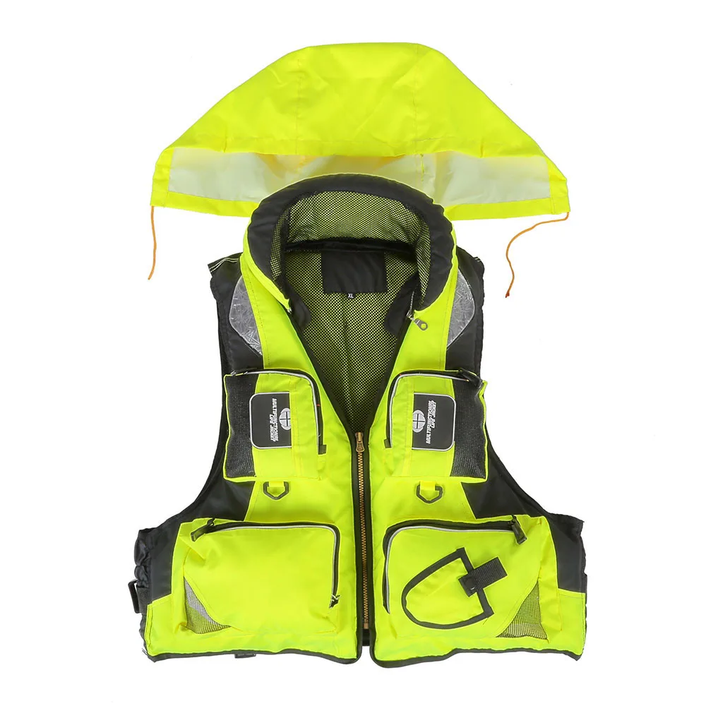 Lixada жилет для рыбалки из полиэстера, рюкзак для карпа, Спасательная куртка для выживания, жилет для ловли нахлыстом, одежда для отдыха на открытом воздухе, спасательный жилет - Цвет: Цвет: желтый