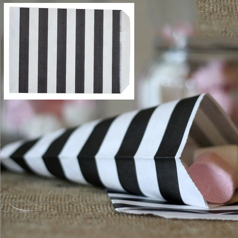 12 шт 13х19 см DIY конфеты полосатые бумажные пакеты сладкий любимый буфет Подарочный