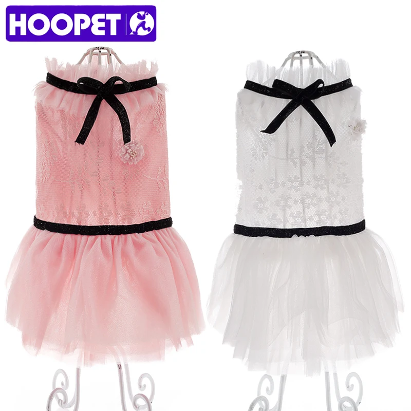 HOOPET летнее кружевное платье для детей домашних животных Одежда для собак кошек модный костюм 2 цвета щенок одежда Teddy