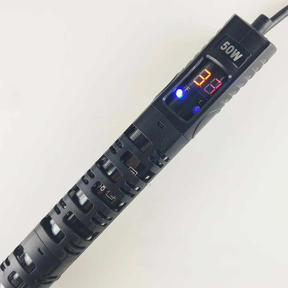 US Plug Mini Explosion-proof Fish Tank Aquarium Heater Digital Display Practical Submersible Temperature Adjustment Rod Led | Дом и сад