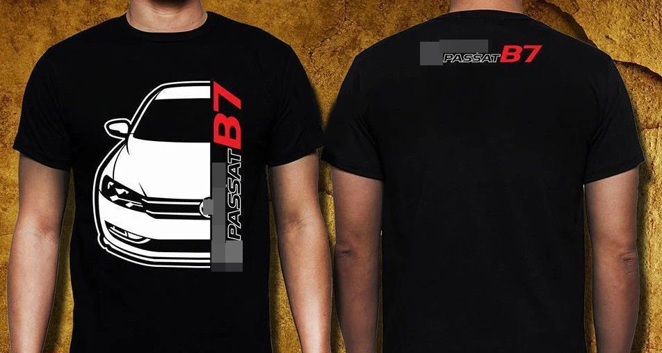 

Newest 2019 Fashion Summer Short Sleeves Cotton Fashion Hot Sale Passat B7 Oldschool Car Fans Tee shirt