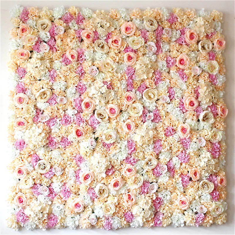 

Artificial Silk Rose Wall Wedding Background Peony Orchid Wedding Road Mall Background Wall Decoration
