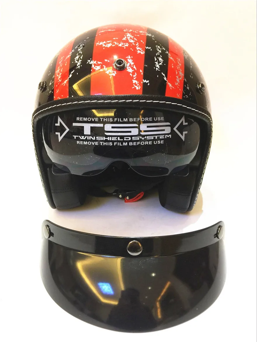 Русский haley полушлем мотоциклетный шлем ретро винтажный шлем для мотокросса 3/4 шлемы для скутера с открытым лицом