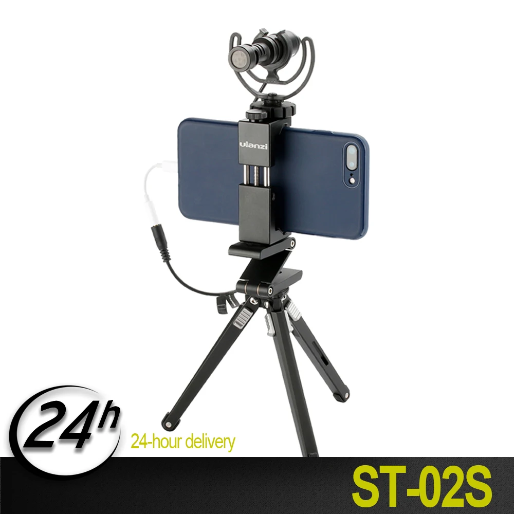 Ulanzi ST 02S Newest Aluminum Phone Tripod Mount w Cold Shoe Mount