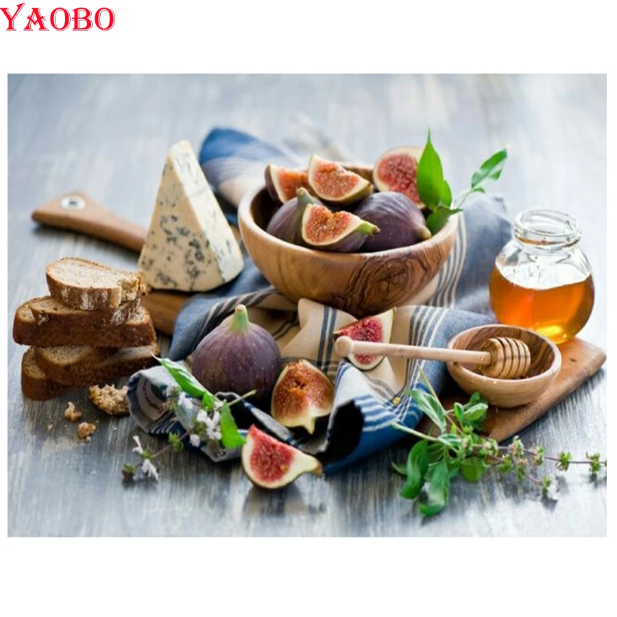 

Diy diamond painting Still life diamond embroidery fruit/food 5d diamond cross stitch needlework home decoration mosaic painting