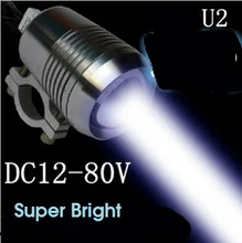 Motorcycle Headlights 12V U2 Moto led Driving Spotlights Offroad ATV SUV headlamp car fog spot head lights work lamp
