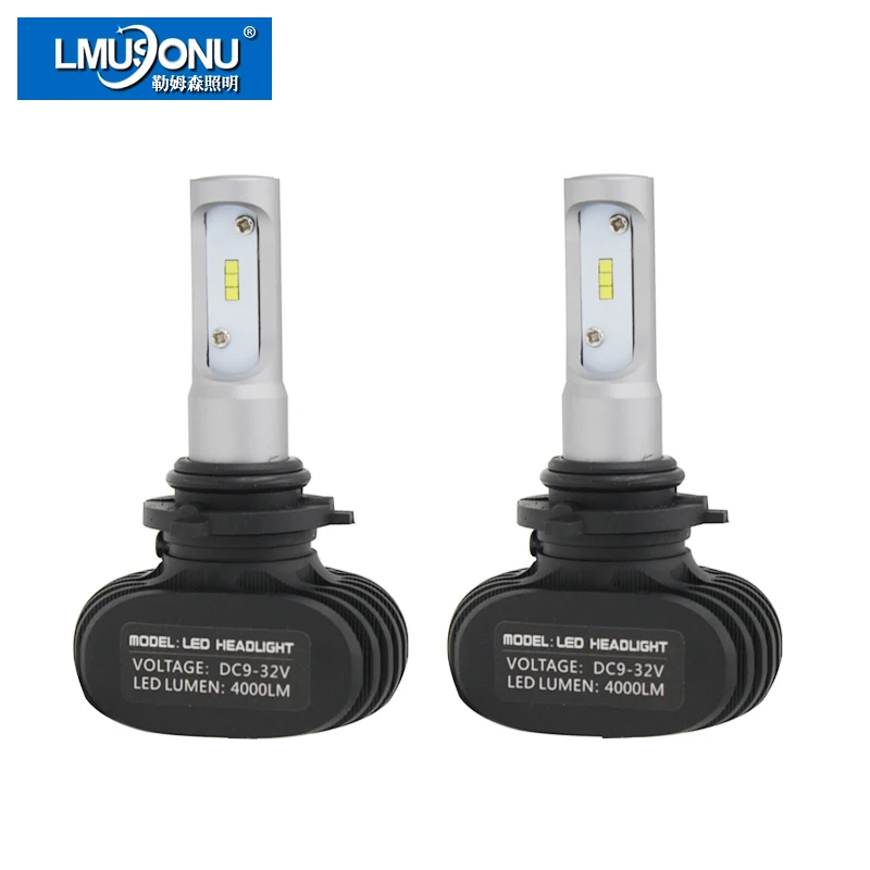 

LMUSONU 1 Pair 9006 LED Car Headlight Bulbs 8000LM CSP LED Headlights All in one Head Lamp Front Light 6000K