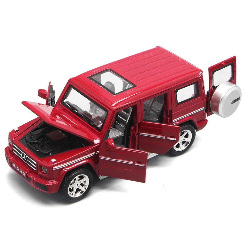 1:30 Diecasts& игрушечные транспортные средства Mercedes G500 модель автомобиля со звуком и светильник коллекция автомобиля игрушки для мальчика Детский подарок brinquedos - Цвет: red