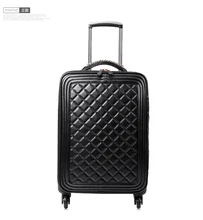 Suitcase trolley luggage female16 20 24universal wheels of the box male fashion luggage travel bag,euro fashion black bag