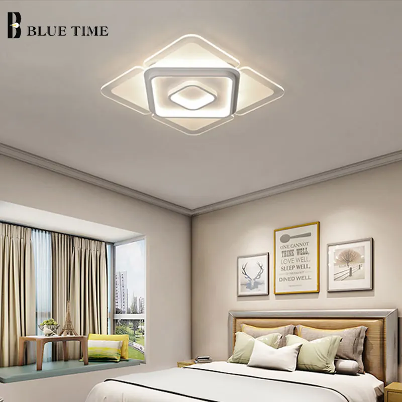 

Surface Mounted Led Chandeliers Modern Popular Ceiling Led Chandelier Lighting For Living room Bedroom Dining room Square Lustre