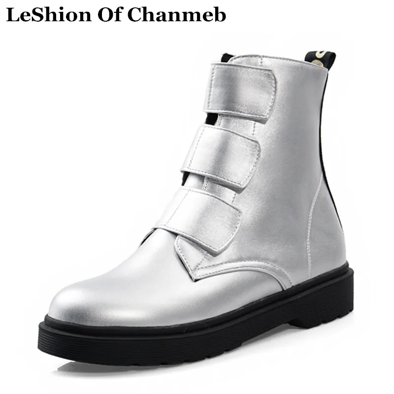 

Hot Sale Hook & Loop Ankle Boots for Women Size 34-43 Platforms Martin Boots Woman Autumn Winter Motorcycle Boots Lady Footwear