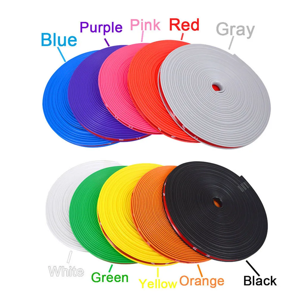 

Car Auto Wheel Rim Protectors Rings Alloy Gators 8 Meter Decor Guard Line Strip Car Accessories