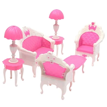 

6Pcs/lot Cute Lovely Dollhouse for Doll Furniture Playset Living Room Sofa for Drop Shipping