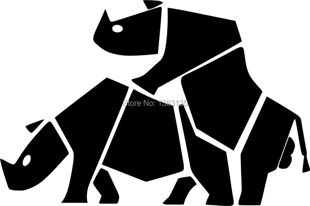 Download Funny Rhinos Vector Image car window sticker vinyl decal ...