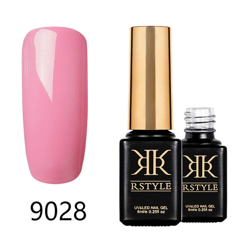 Лак для ногтей rstyle 8 мл 9001-9062 чистый цвет УФ-гель для ногтей Soak Off Nail Art Полупостоянный гель лак набор для наращивания ногтей праймер - Цвет: SC9028