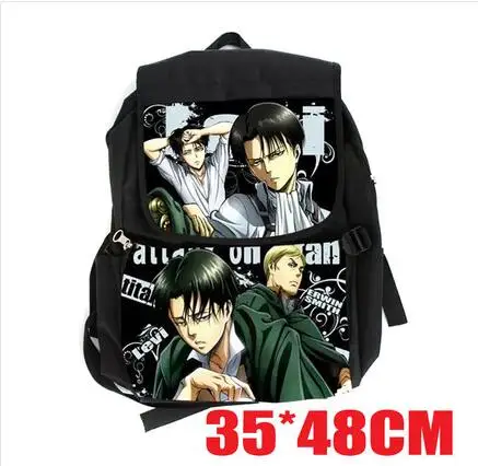

High Q Japanese style Anime Attack on titan Backpack unisex Students BACKPACK computer BAG
