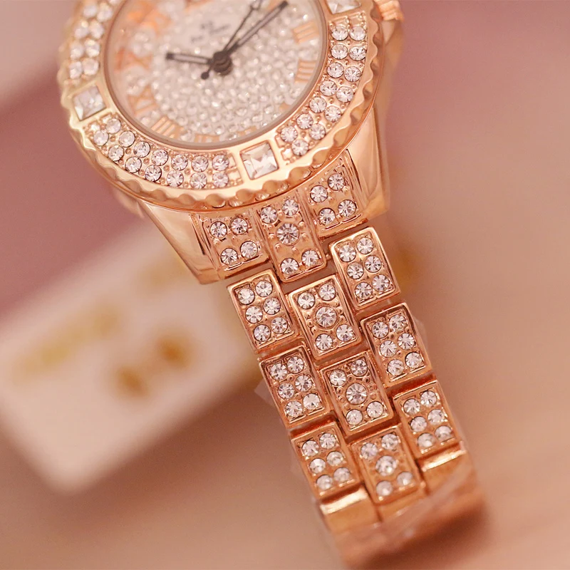 Часы женские модные Стальные кварцевые часы браслет Relogio Feminino 2017 Montre Femme BS