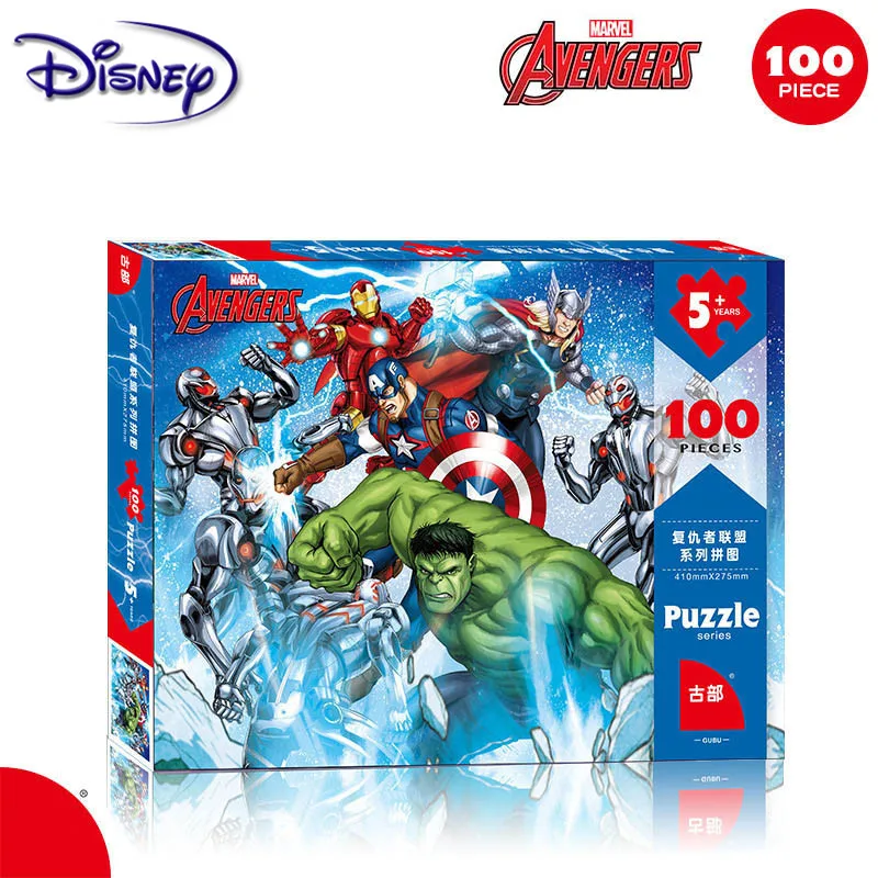 Disney Toys Puzzle Marvel Человек паук Мстители 100 детский самолет пазл|Пазлы| |