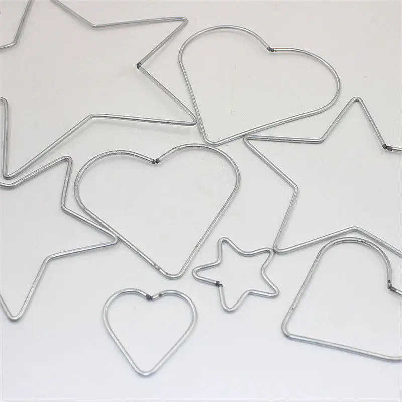 

1 PC Party DIY Supply Metal Circle Hoops Heart Star Shape for Dream Catcher Iron Rings Circles DIY Material 5/8/10/12/15/20 cm