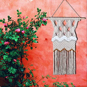 

Cotton Handmade Macrame Wall Hanging Wall Tapestry Bohemian Nordic Boho Decor Hand-woven Tapestry Weding Room Decoration Europe
