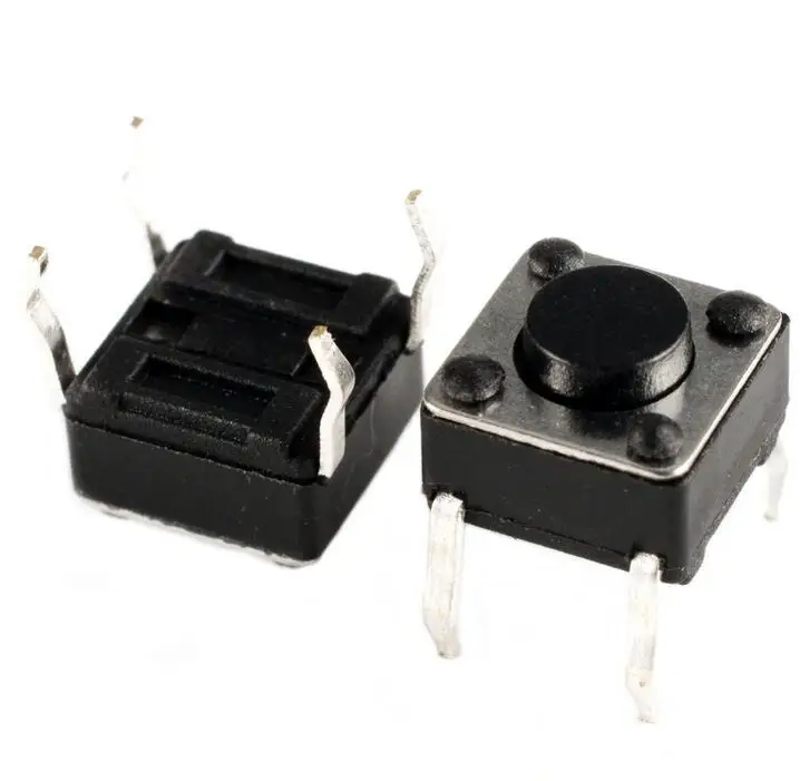 

50PCS/LOT YT2020B 6*6*4.5 mm Light touch switch Micro Switch Copper feet Key switch High temperature resistant patch