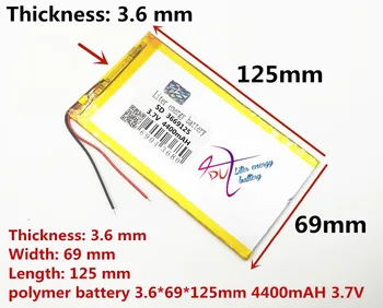 

best battery brand [L284] 3.7V,4400mAH,[3669125] PLIB (polymer lithium ion battery) Li-ion battery for tablet pc