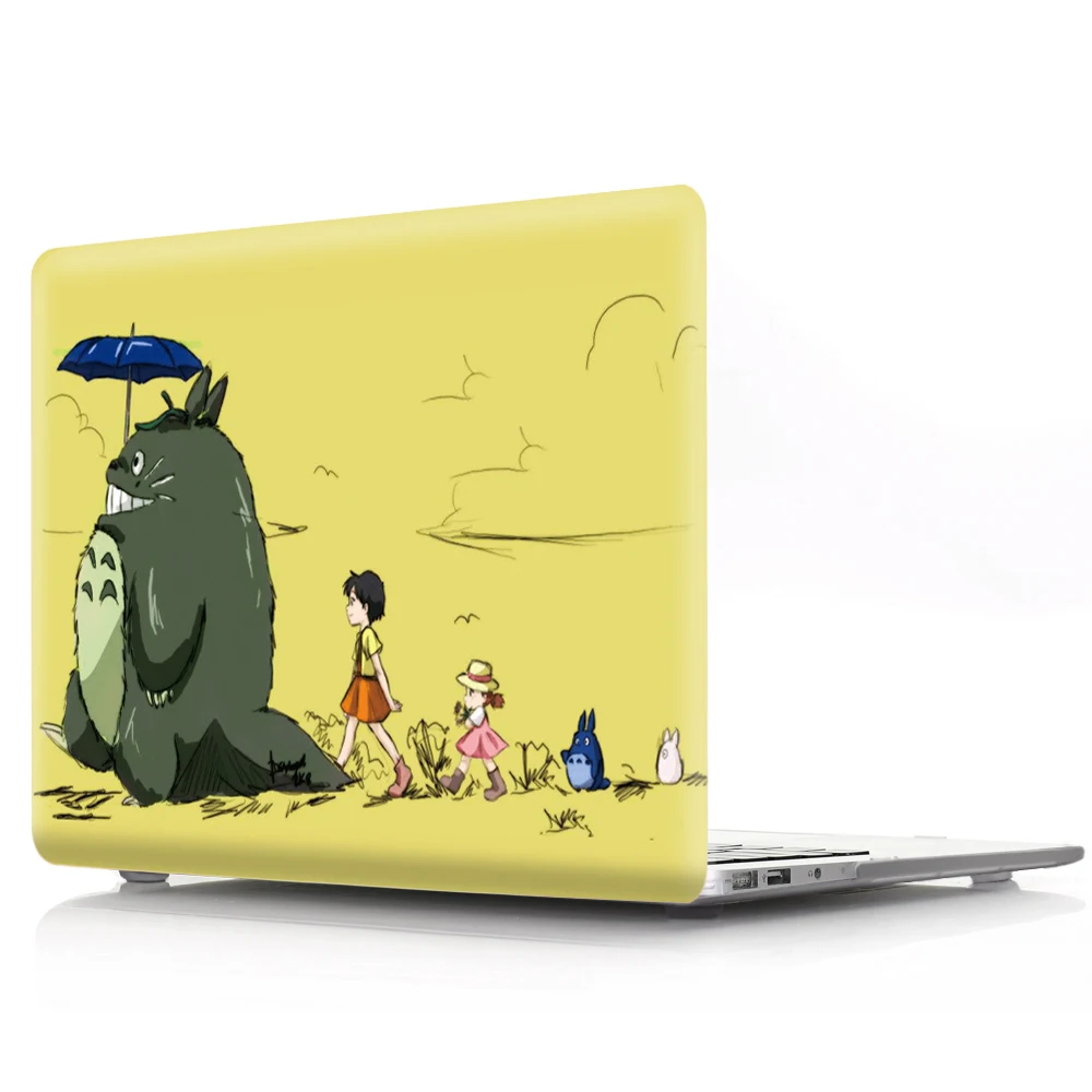 Чехол для ноутбука Totoro с цветной печатью для MacBook Air retina Pro 11 12 13 15 для MacBook с сенсорной панелью New Air 13 New Pro13 15