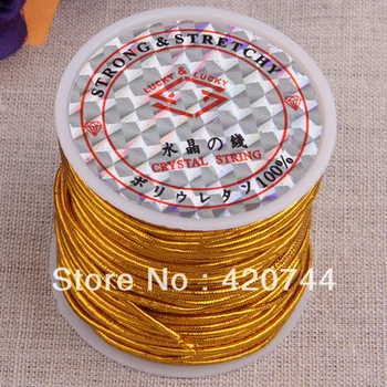 

5Roll Gold Elastic Beading Thread Cord String 1.0mm
