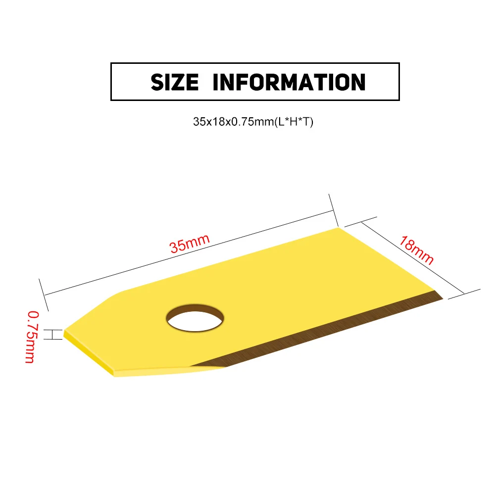 9/18/30/45 шт Титан покрытием лезвия газонокосилки 0,75 мм с винтами для роботизированная косилка Сменное лезвие сад лезвие кухонная утварь B3 для фермы